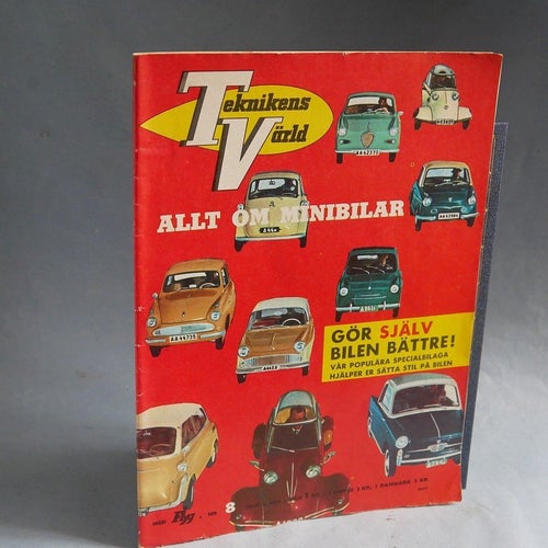 Teknikens Värld 8, 1959. Allt om Minibilar .