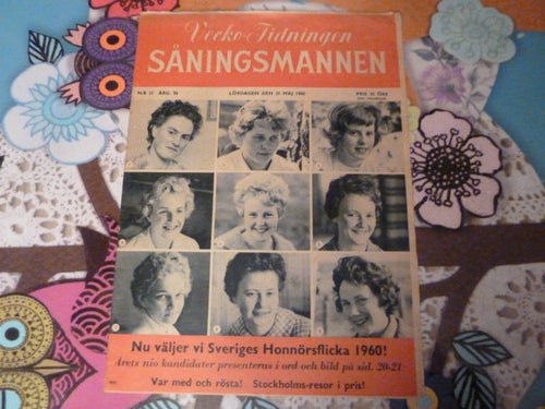 VECKO TIDNING SÅNINGSMANNEN, ÅRG. 56 NR 21, TIDNING, 1960, ÅH VILKET BRÖLLOP