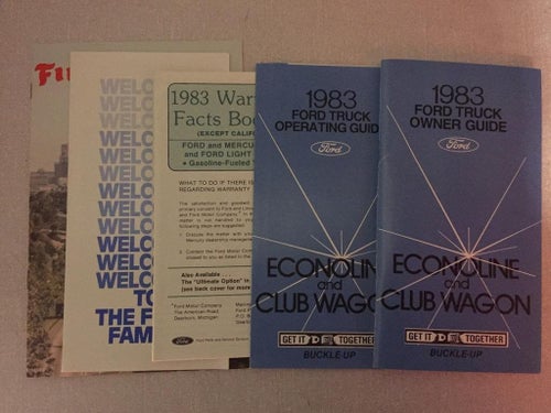 1983 Ford Econoline Owner's Guide