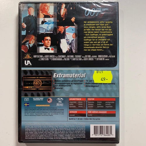GOLDFINGER . SPECIAL 007 EDITION. DVD ACTION -64. INPLASTAD