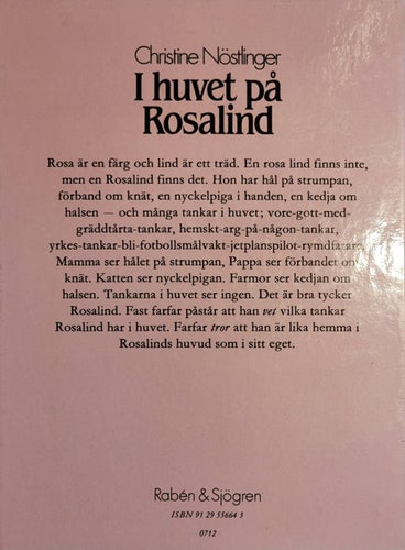 Bok: I huvet på Rosalind. Barnbok. Av Christine Nöstlinger