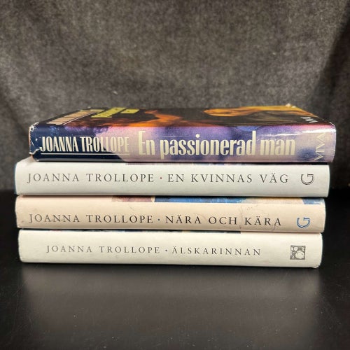 4 böcker av Joanna Trollope - Älskarinnan, Nära och kära, mm - - Bokpaket
