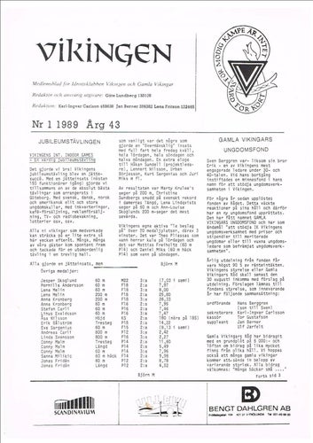 Vikingen 1989 (årgång 43) Nr 1 och 1994 (årgång 48) Nr 3
