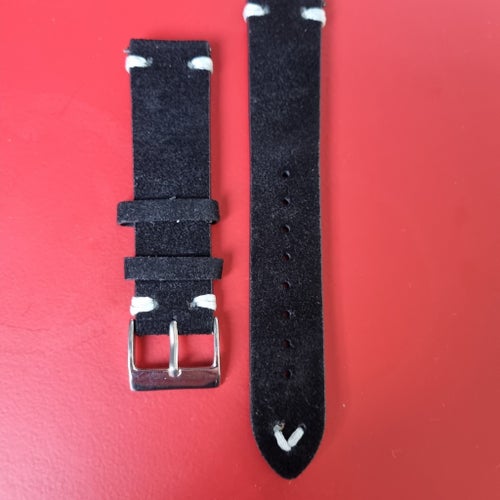 20mm Klockarmband i Mocka 20mm svart
