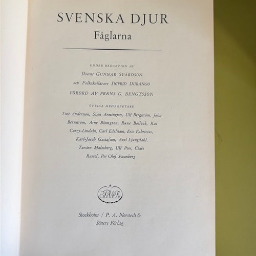 Svenska Djur Fåglarna