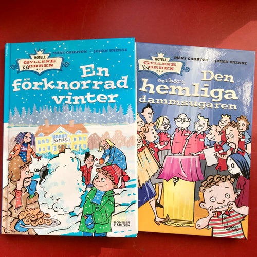 2 böcker med HOTELL GYLLENE KNORREN Måns Gahrton Johan Unenge