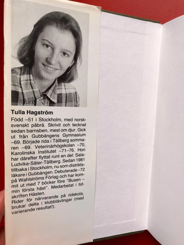 BUSEN Min första häst Tulla Hagström 1982