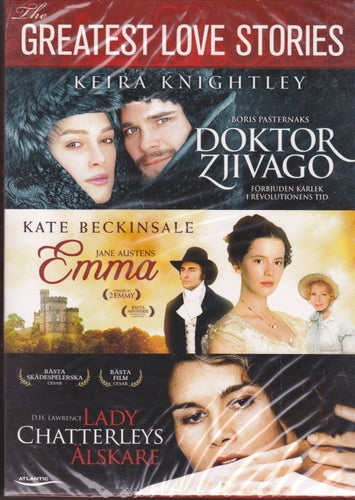 DVD 3i1 / Doktor Zjivago + Emma + Lady Chatterleys Älskare / Ny & Inplastad