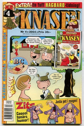 Knasen 2004 nr 4 Hagbard, Rödöga, Betty, BC, Zits, Kaxen