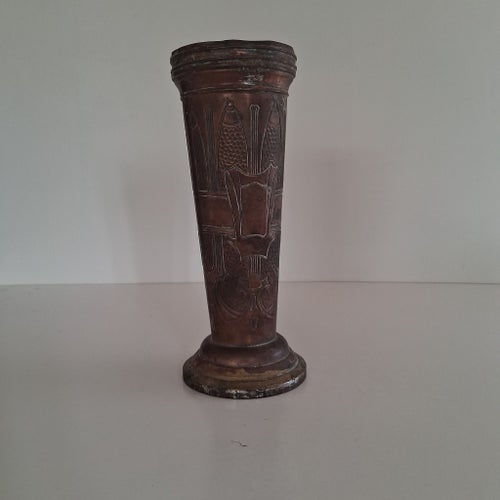 Vintage Vas i kan vara Koppar 28 cm hög