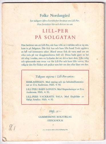 Lill-Per På Solgatan 1956 Album