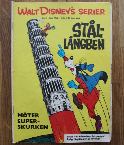 WALT DISNEYs SERIER 1968 NR 6 Stål-Långben möter Super-Skurken