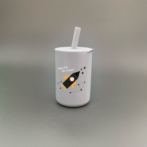 Raket mugg med sugrör