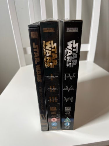 Star Wars Trilogy och Prequel Trilogy DVD-boxar