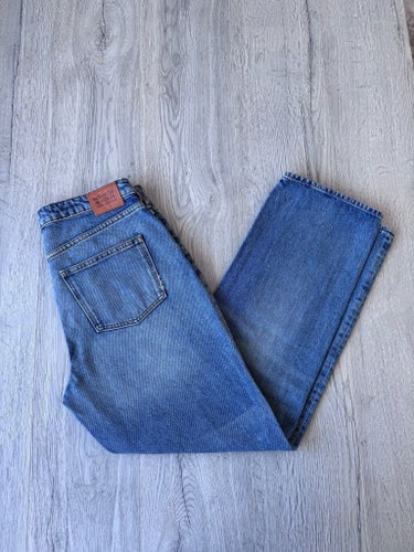 Scotch & Soda Jeans Rak Passform | Knä Riven | Storlek 30/34 Blå