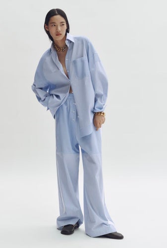 Stella McCartney x H&M ljusblå byxor, Strl XS