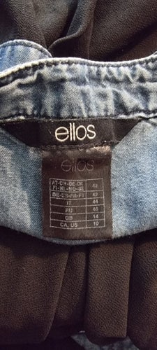 Ellos svart/denim blus, storlek 40