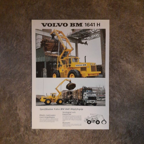 Broschyr Volvo BM Lastmaskin 1641 H
