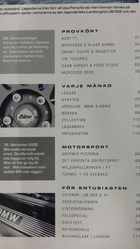 Automobil 3 2003: VW Touareg V6, Saab 9-5 Hirsch, Ford Mondeo ST 220, M-B 500 E