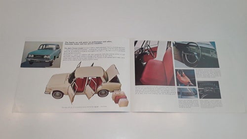 Toyota Corona 4 sidor tryckt 1968 engelsk text