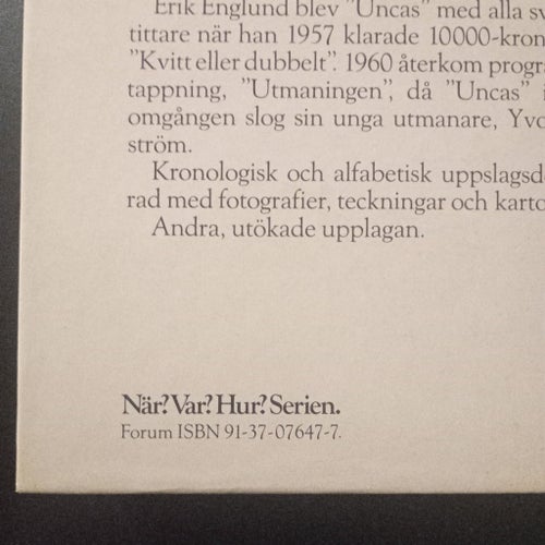 Indianernas När Var Hur. - 1972