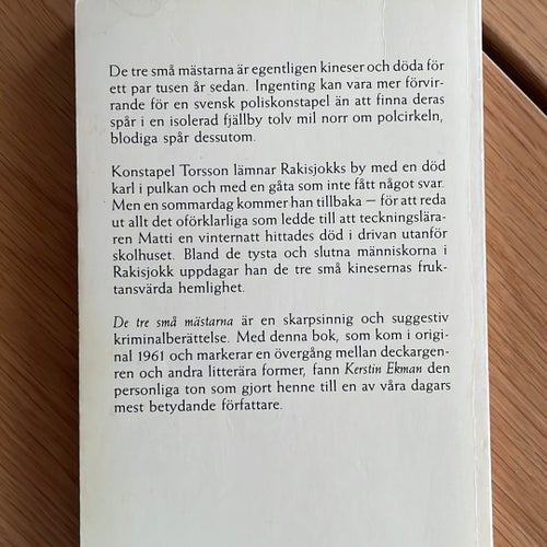 De tre små mästarna - Kerstin Ekman (1991)