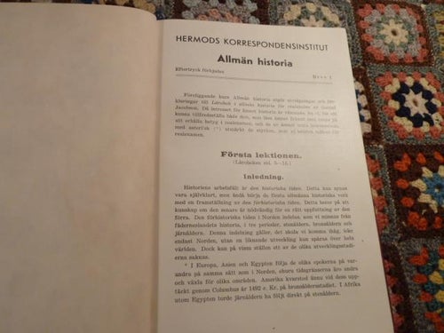 ALLMÄN HISTORIA, 1935,  BÖCKER