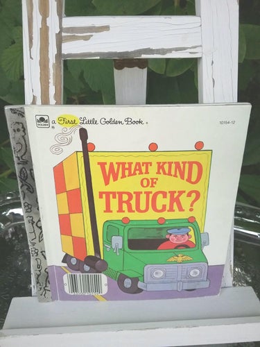 Barnbok på engelska Öva språket "What kind of truck" First Little Golden Book