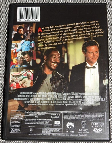 Snuten i Hollywood III DVD Eddie Murphy Komedi 1994 Beverly Hills Cop 3