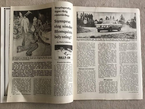 RALLYSPORT NR 1 1976 BERGSLAGSRALLYT,RALLY, RALLYCROSS,RUBEN BÖRJESSON,