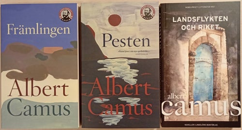 Albert Camus x 3 (Tre böcker) (Främlingen; Pesten; Landsflykten och riket)