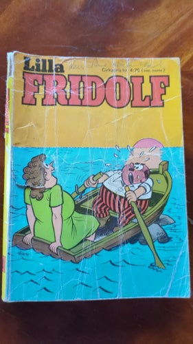 Lilla Fridolf, "Knasens Dagbok", 1970-tal, reva och namn på framsida