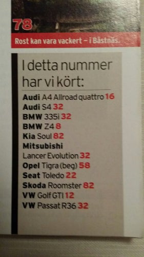 Teknikens Värld nr 10 2009: Mitsubishi Evo MR, BMW 335i, VW Passat R36, Audi S4