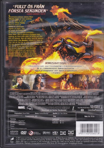 DVD / Ghost Rider / 2-disc Extended Cut / Nicholas Cage, Eva Mendes