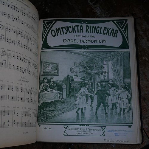 Stor samling äldre Piano nothäften ,tex. Pianospelets teknik från 1896 m.m.