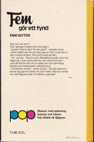 Enid Blyton / Fem Gör Ett Fynd / POP / Kartonnage / Fint skick