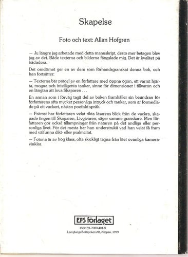 Allan Hofgren: Skapelse. Ett bildverk.