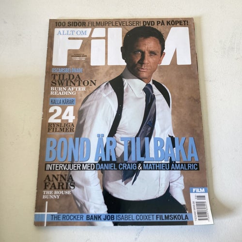 ALLT OM FILM. NR.8 2008. BOND, DANIEL CRAIG, ANNA FARIS, TILDA SWANTON.