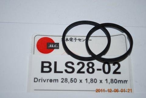 BLS28-02Drivrem kantig diameter 28,5mm 2 stycken