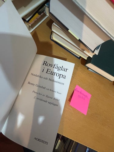 Rovfåglar i Europa, Nordafrika och Mellanöstern av Benny Gensböl, bok, Very Fine