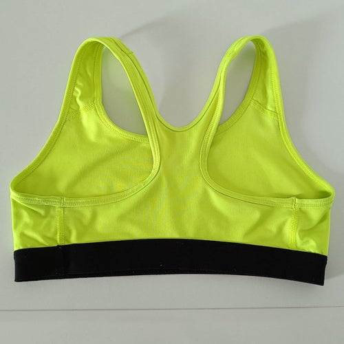 Nike neongul sport-bh, storlek S