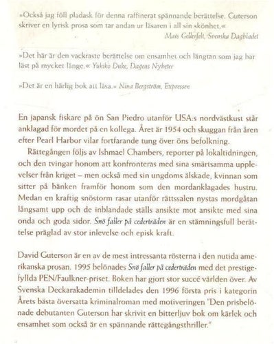 SNÖ FALLER PÅ REDERTRÄDEN - David Guterson (INBUNDEN BOK)
