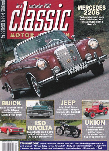 Classic 2003-9 MB 220S Cab 1959.Buick Limited 1958.Willys.Union