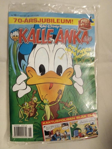 Kalle Anka & Co 2004 nr 18. inplastad. med leksak Hoppande gräshoppa