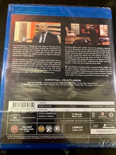 Taken 3 med Liam Neeson BluRay Inplastad!