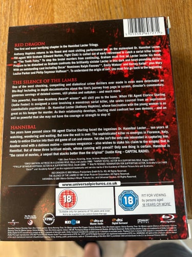 The Hannibal Lecter Trilogy - 3 Disc Blu-Ray