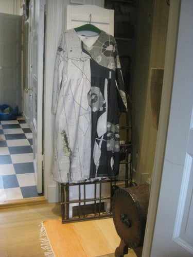 Svart, vit, grå klänning, storlek 2XL