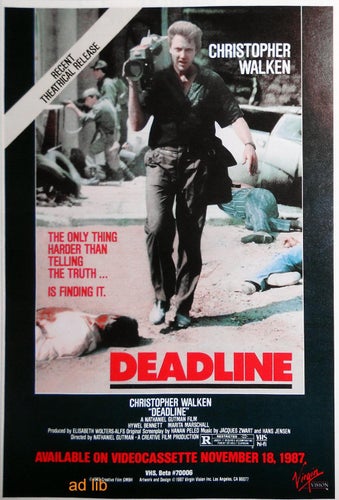 DEADLINE (CHRISTOPHER WALKEN), TIDNINGSANNONS 1987