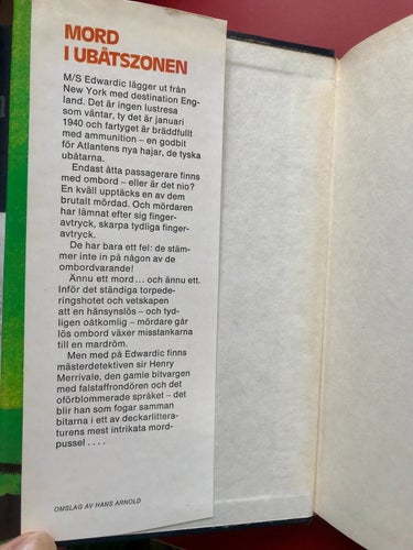 MORD I UBÅTSZONEN Carter Dickson 1973