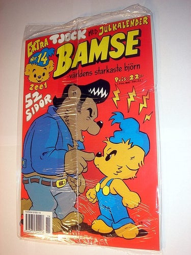 BAMSE 2001 14 NY I ORIGINALPLAST EXTRATJOCKTm JULKALENDER